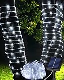 Tacobey Guirlande Solaire Extérieur Tube, 10m 100 LED Guirlande Lumineuse Solaire 8 Modes,...