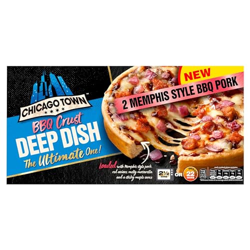 Chicago Town 2 Deep Dish Ultimate Memphis BBQ Pork Mini Pizzas 2 x 152g