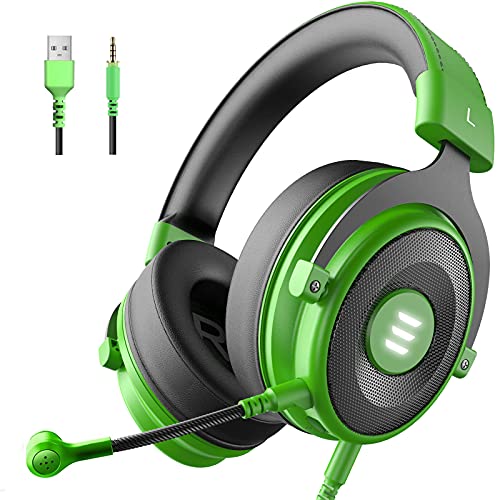 EKSA E900pro Gaming Headset PS4/XBox One, Virtual 7.1 & 3,5mm Surround Sound 2 in1 Kabelgebundenes Over-Ear Gaming Kopfhörer