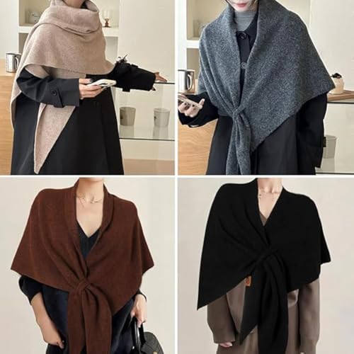Shawl Wraps for Women, 2025 New Cashmere Shawl Wraps for Women, The Fleece Elegant Knitted Shawls2