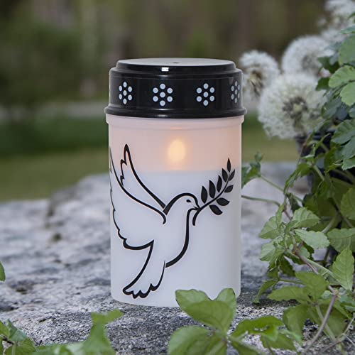 LED Grablicht mit Timer | Grabkerzen LED mit Batterie | Grabkerze LED | Grablicht LED | Grablichter LED mit Timer | Grabkerzen weiß | LED Grabkerzen Outdoor | Grablampe Grablicht | LED Kerzen weiß Cover