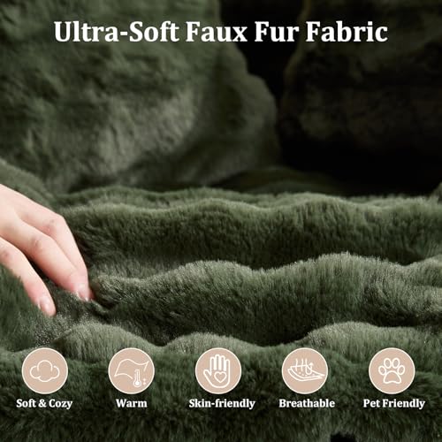 Sillón Chaise Plegable Peluche Verde miniatura 3