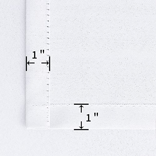 Bgment Rod Pocket White Curtains 45 Inches Length - Privacy Protection Short Window Treatment Curtains For Kithchen Home Decor, 2 Panels, Pure White, 42 X 45 Inch #TOP5