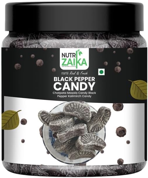 Black Pepper Flavoured Candy|Kali MIRCH Candy (Jar Pack) I Sweet and Juicy Masala Goli I 1kg