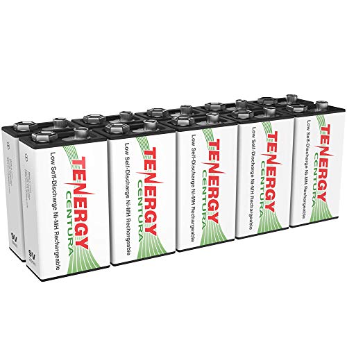 Amazing 🔥 Tenergy 9V NIMH Rechargeable Batteries, 200mAh Low Self-Discharge Square Battery for Smoke Alarm/Detector, 10 Pack