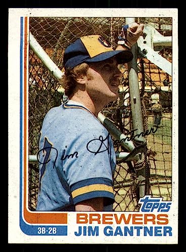 1982 Topps #613 Jim Gantner Milwaukee Brewers (Baseball Card) NM Brewers
