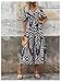 SweatyRocks Women's Summer Half Sleeve Wrap V Neck Smocked A Line Midi Dress Blue X-Large