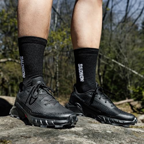 Salomon Alphacross 5 Damen Trail-Laufschuhe, Starker Grip, Anhaltender Komfort, Vielseitige Performance, Black, 39 1/3