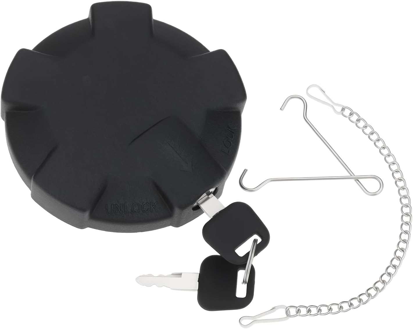 80mm Truck Fuel Tank Cap with Chain & Keys 1687523 1803760 5001834430 Compatible with Volvo FH12 FH13 FH16 FS7 F10 Compatible with Renault