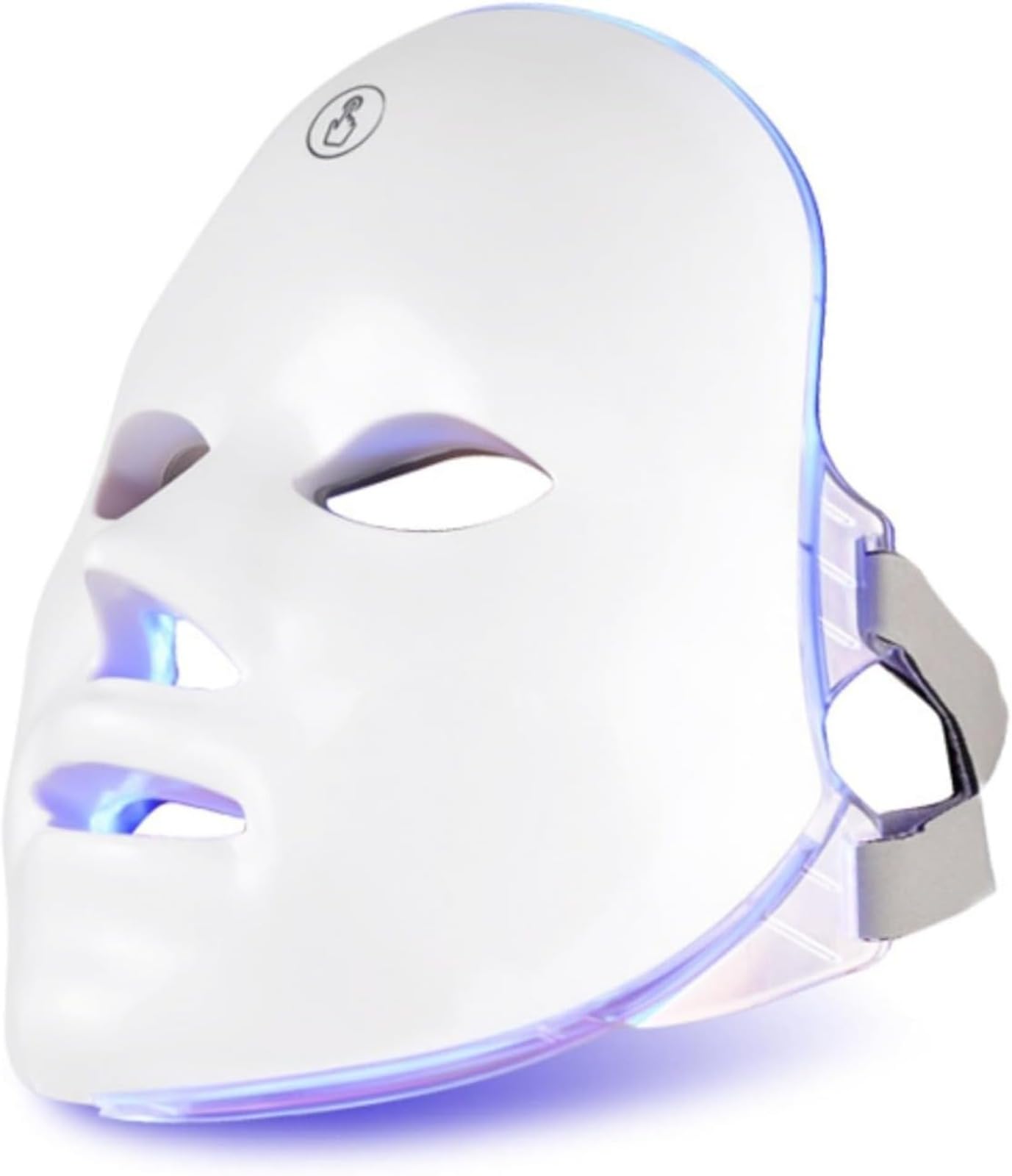 Máscara facial LED, máscara de terapia de luz de 7 colores, luz roja y azul, cuidado de la piel, protección ocular, para uso diario en casa
