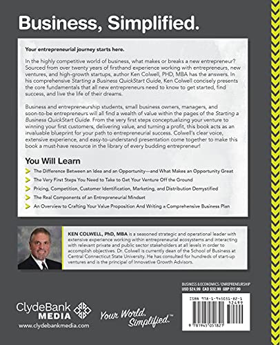 Starting a Business QuickStart Guide: The Simplified Beginner’s Guide to Launching a Successful Small Business, Turning Your Vision into Reality, and Achieving Your Entrepreneurial Dream