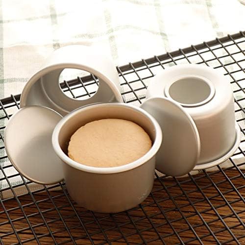 Flunyina Perfect Performance Aluminium Mini Round Chiffon Cake Pan, Set of 5 - Image 3