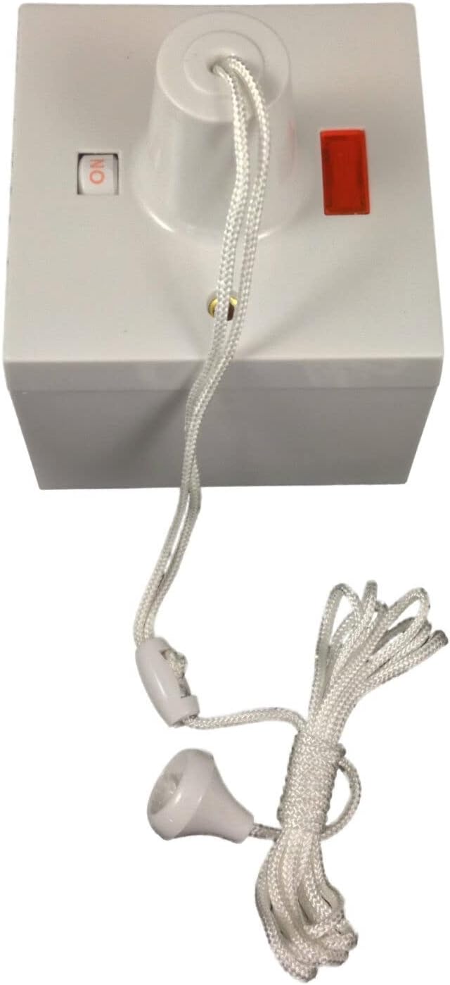 50 Amp Double Pole Ceiling Shower Isolator Switch complete with 47mm Deep Surface Mounted Pattress Box
