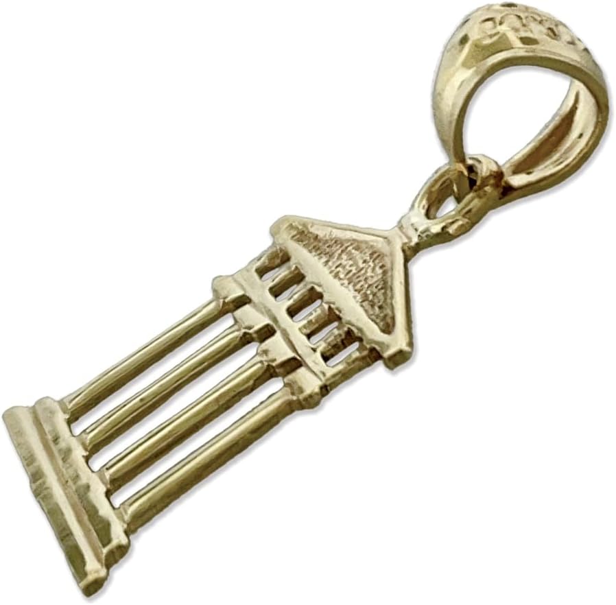 14K Gold Greek Parthenon Charm