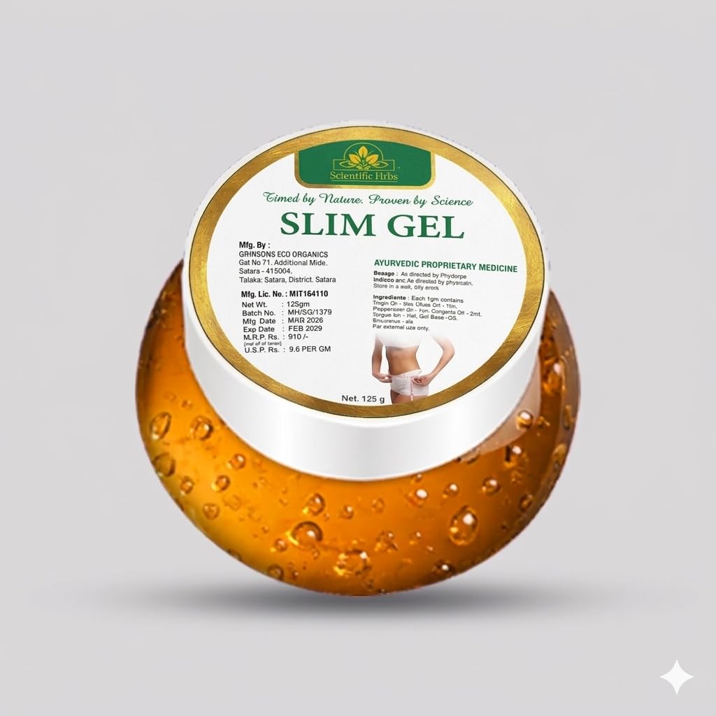 Herbal Body Slim Gel for Skin Firming & Toning 125g | Cooling & Warming Massage Gel with Eucalyptus, Clove & Peppermint Oils | Fast Absorbing Non-Sticky Body Care for Waist, Arms & Thighs-image-36