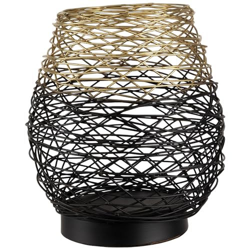 Large Woven Ombre Iron Pillar Candle Holder - 8.5
