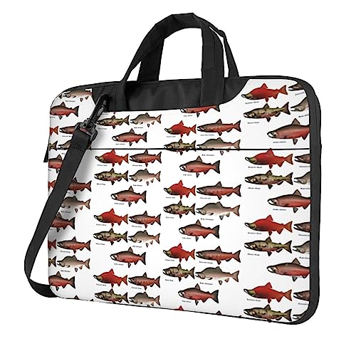 Sac à bandoulière pour homme au motif saumon idéal pour le bureau et voyage
