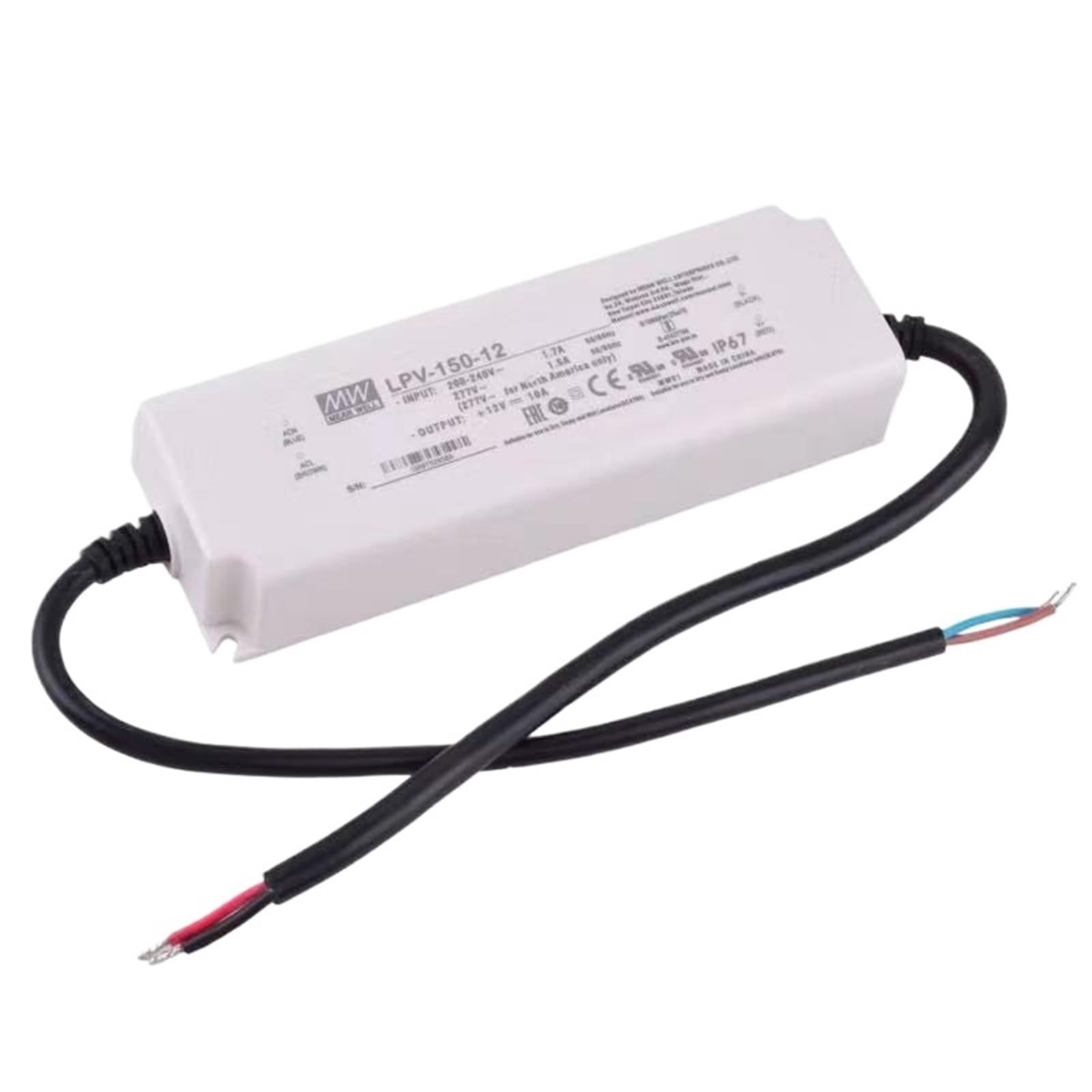 LPV-150-12 12V 10A Constant Voltage Waterproof Power Supply IP67 For LED Lighting Driver