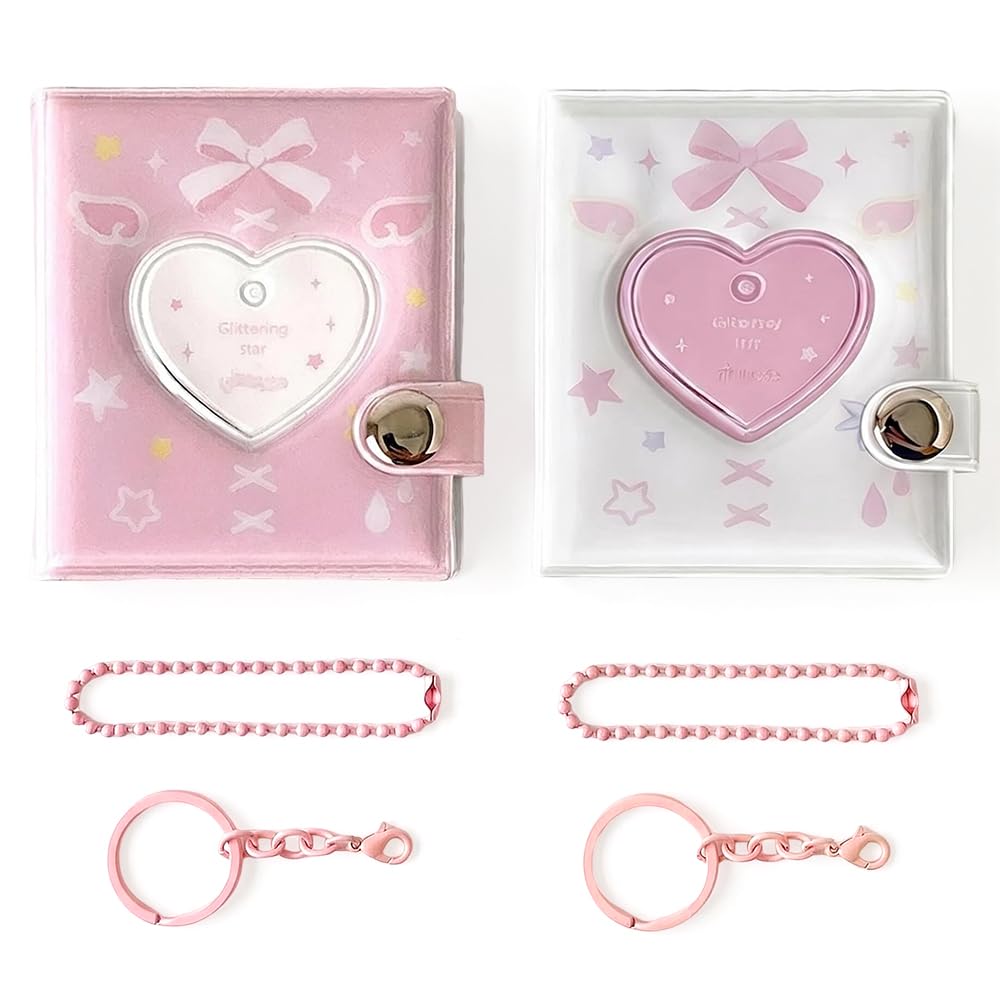 2 Pack 32 Pocket Photocard Binder, Cute Kpop Photo Album Holder