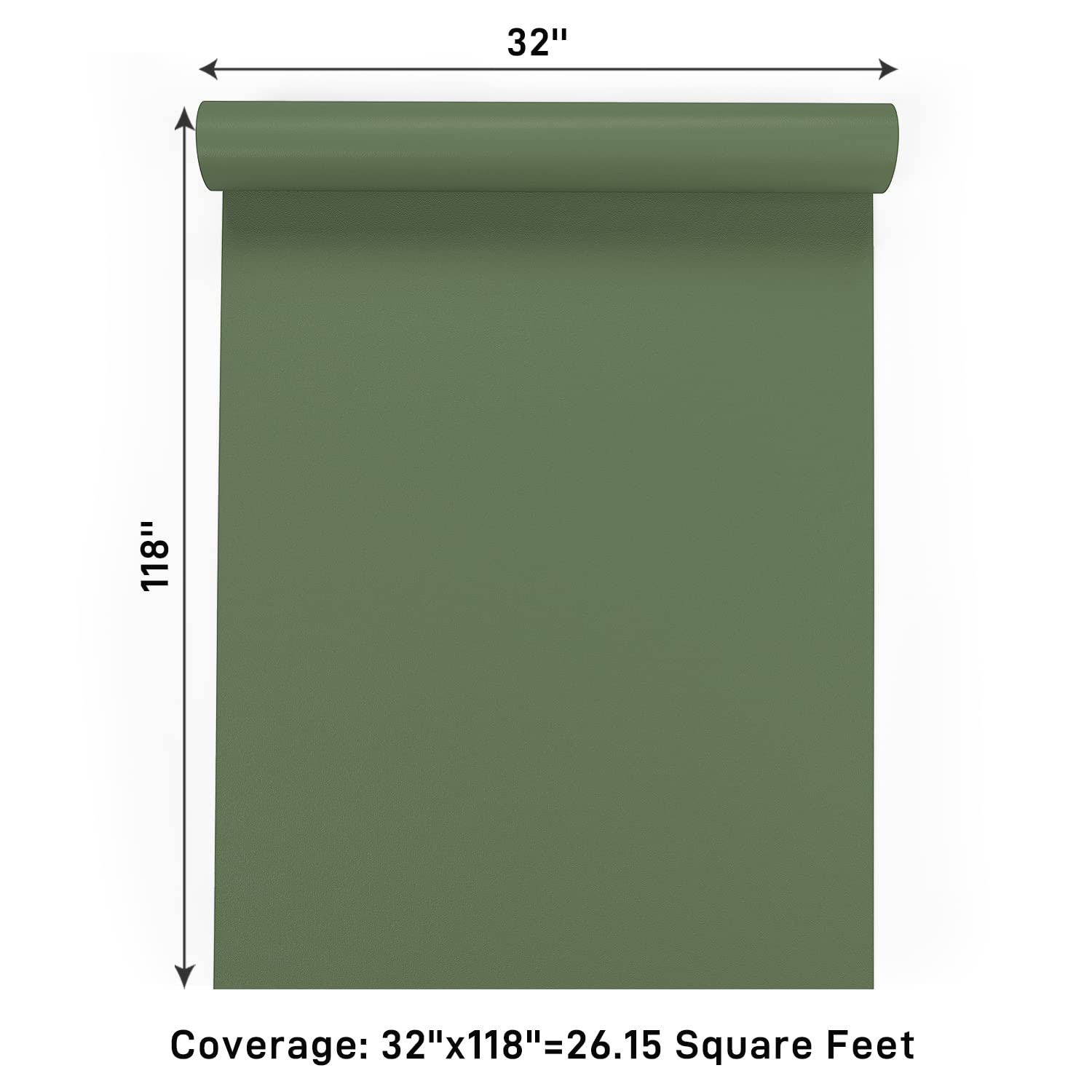 VaryPaper Pellicola Adesiva Verde Opaco Carta da Parati Tinta Unita Carta Adesiva Vintage Pellicola Adesiva Impermeabile Adesivo Muro Cucina Rivestimento Adesivo per Mobili Soggiorno Cameretta 81cm×3m