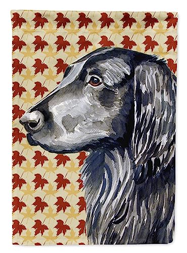 Drapeau Flat Coated Retriever d'automne, impression d'art durable pour espace vert