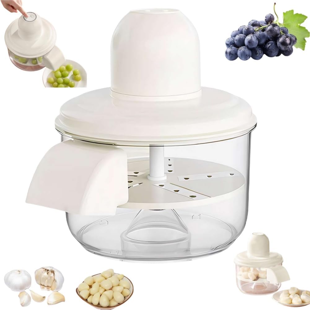 Electric Grape Peeling Machine, 2025 Upgraded Automatic Small Fruit Peeling Tool, USB Rechargeable Commercial Smart Fruit Machines Kitchen Gadgets for Grapes, Cherry, Garlic, Tomato