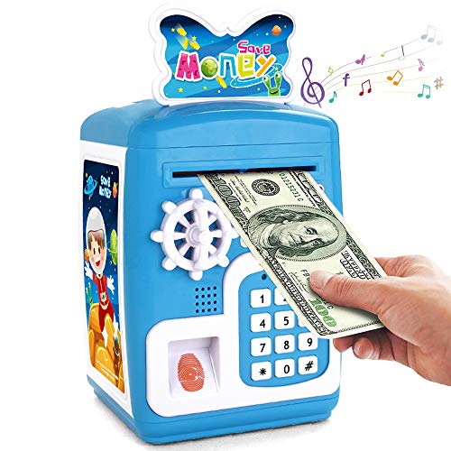 FSTgo Kids Money Safe Box ATM Safe Bank Electronic Password Piggy Bank Cash