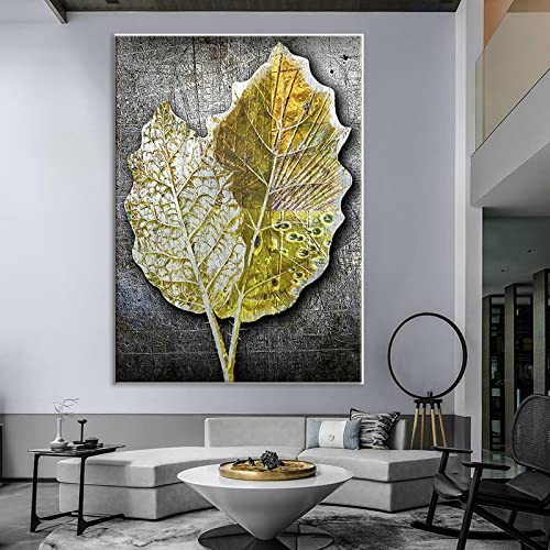Feuille toile peinture murale au design abstrait et minimaliste 35x50