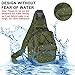 Qcute Tactical Backpack, Waterproof Military Cross-body Molle Sling Shoulder Backpack Chest Bag for Outdoor Every Day Carry (Army green)