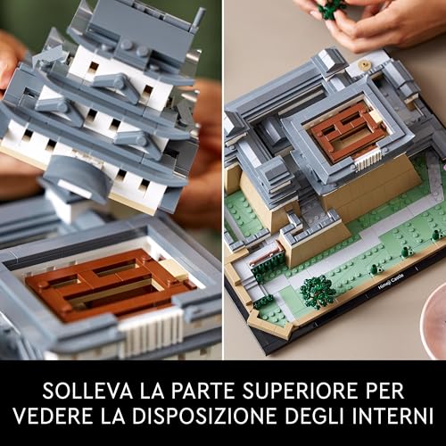 21060 Architecture Castello di Himeji, Kit Modellismo per Adulti Collezione Monumenti, Idea Regalo Creativa per i Fan della Cultura Giapponese con Albero di Ciliegio in Fiore da Costruire - Lego - Immagine 3
