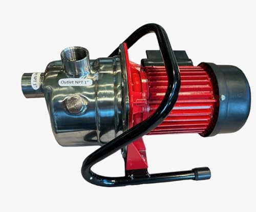 Bomba eléctrica de transferencia de agua eléctrica de 740 GPH de acero inoxidable, bomba de pozo poco profundo, bomba de riego de césped para jardín (740 GPH)