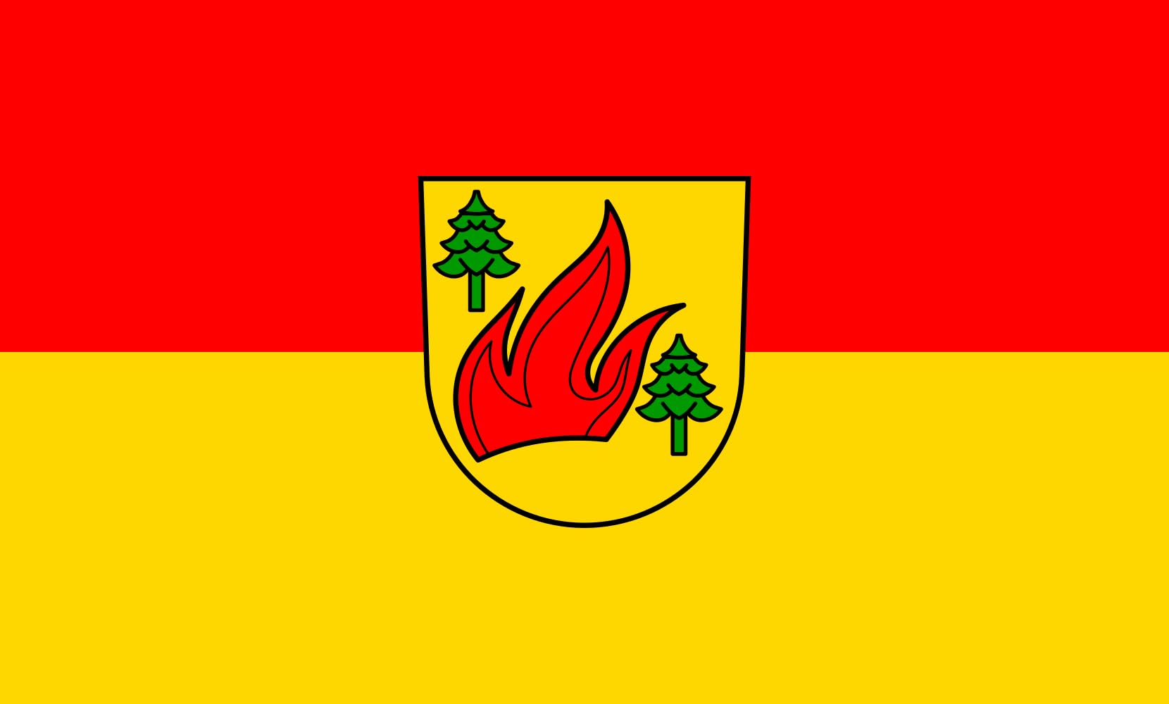 Drapeau paysage Gschwend 90x150cm pavillon horizontal 1.35m2 pour mât