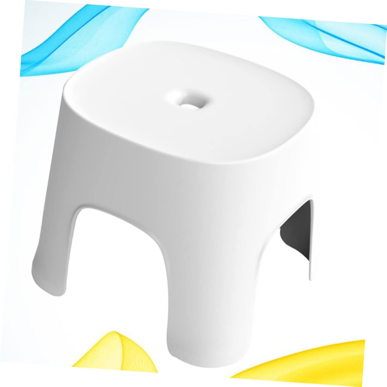 Sgabello in plastica antiscivolo per adulti Cact sgabello multiuso per bagno e cucina robusto design bianco sicuro e leggero facile da riporre