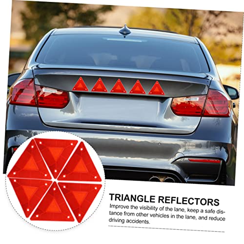 Señales triangulares reflectoras para vehículo lento 6 pcs miniatura 5