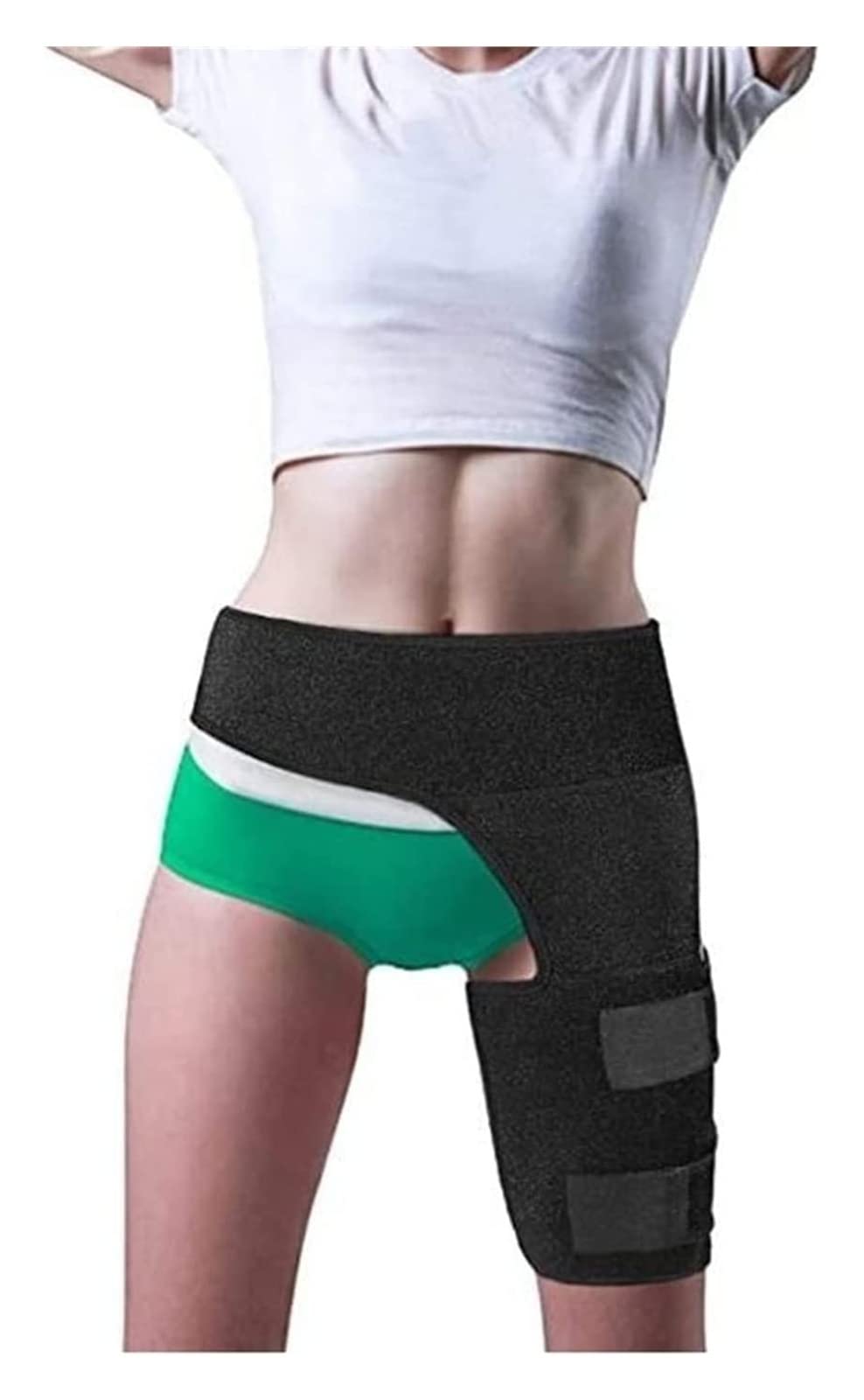 Verstellbarer Leistenstützgürtel Hüft-Oberschenkel-Kompressionsbandage für Hüft-Leistenbandage Wrap Oberschenkelstütze Schmerzlinderung Belastung 22.7.23