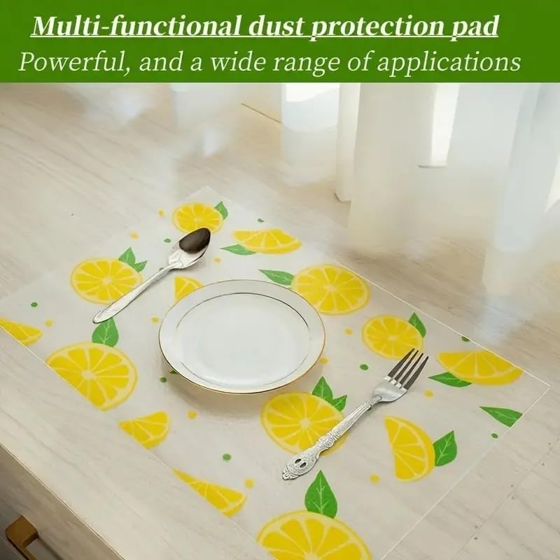 Image of EVA Food Grade Washable Anti Slip Mat /Sheet for Fridge, Shelf Liner, Table, Kitchen Drawer mat (3 Meter) (Lemon)