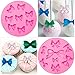 3 Pcs Fondant Bow Molds 18 Mini Bow Silicone Fondant Molds Christmas Bowknot Sugar Candy Cake Pop Chocolate Pudding Craft Moulds DIY for Birthday Wedding Party Cake Cupcake Decorating