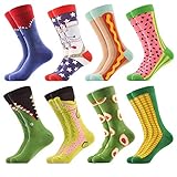 WeciBor Calcetines Hasta La Pantorrilla Para Hombre Estampados Hombres Ocasionales Calcetines Divertidos Impresos de Algodón de Pintura Famosa de Arte Calcetines de Colores de moda