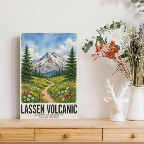 Décoration esthétique de bureau avec le poster volcanique Lassen - 4