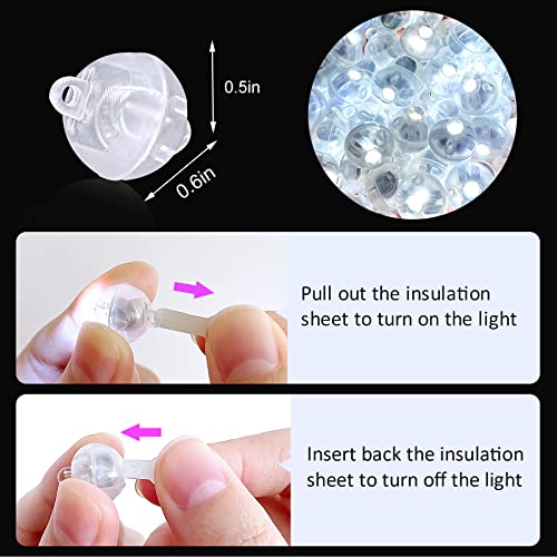 image for ZGWJ 100PCs Mini Led Lights, Led Balloons Light up Balloons for Party 