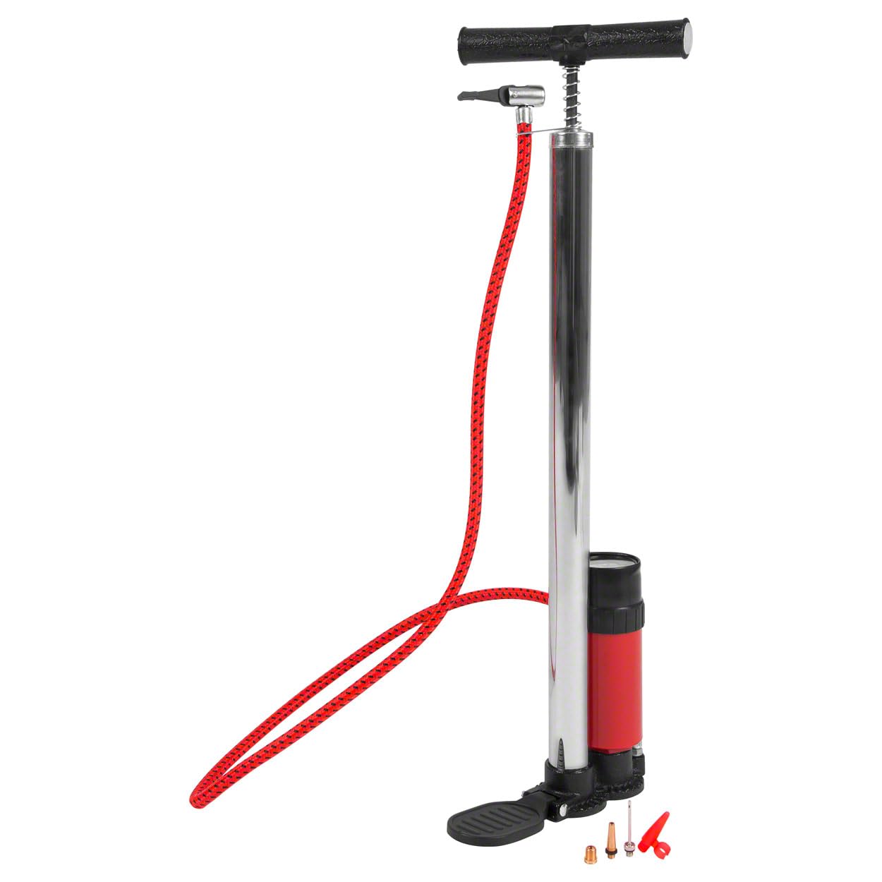 Hubpumpe inkl. Druckbehälter und Manometer, Luftpumpe, Pumpe, Handpumpe Sport & Freizeit