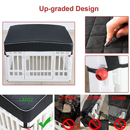 Image of Dog Pen Cover Dog Playpen Cover for Pets,Provide Shade and Security for Indoor Outdoor Dog Pen,Pet Playpen Cover Fits 35 inch Playpen 4-Panels (Playpen Not Included!!!)