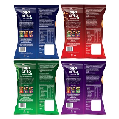 Image of Unibic Assorted POP CRISP 160 Gm (Potato Chips, Millet Chips, Lentil And Pea Chips, Rice And Beans Chips)