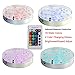 Kitosun 6inch Under Vase Led Light Base Multicolors RGB LED w/Remote 3aa Battery Operated for Home Events Wedding Celebrations Centerpiece Hookah Bar Under Vase Lighting(6inchX1.4inch,Multicolors LED)