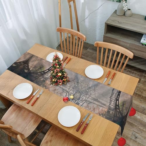 Chemin de table paysage lin parfait pour votre repas de Noël - 8