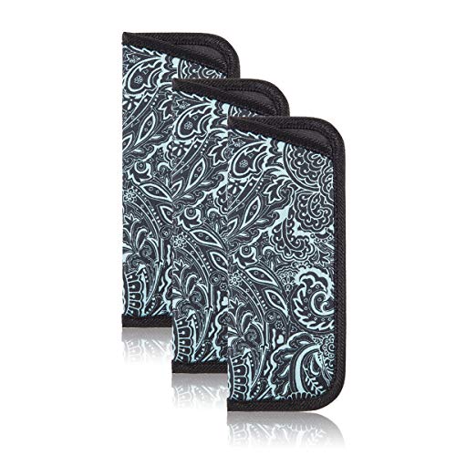Image of TRIUMPH VISION 3 Pack Reading Glasses Pouch Soft Case Eyeglass Sleeve Slim | Alternative to Bulky Case in bag, Lightweight Lined Padded Protect Optical lens Slip in, Cute Pattern Portable for Daily Use
