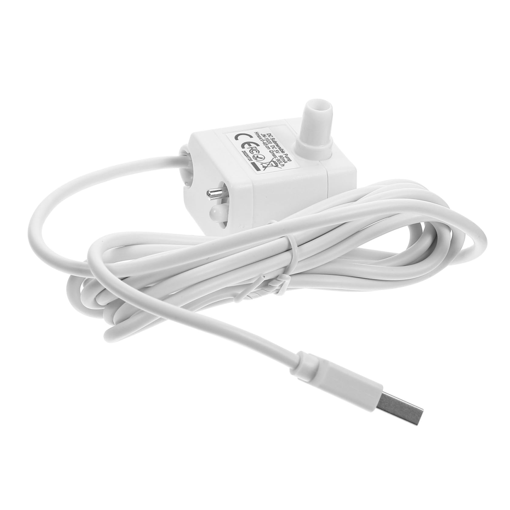 Bomba de Agua Sumergible para Fuente de Gatos Luz 5v1a | Repuesto para Bebedero de Mascotas, Abs Blanco, Incluye Cable Usb, Uso en Hogares y Tiendas de Mascotas