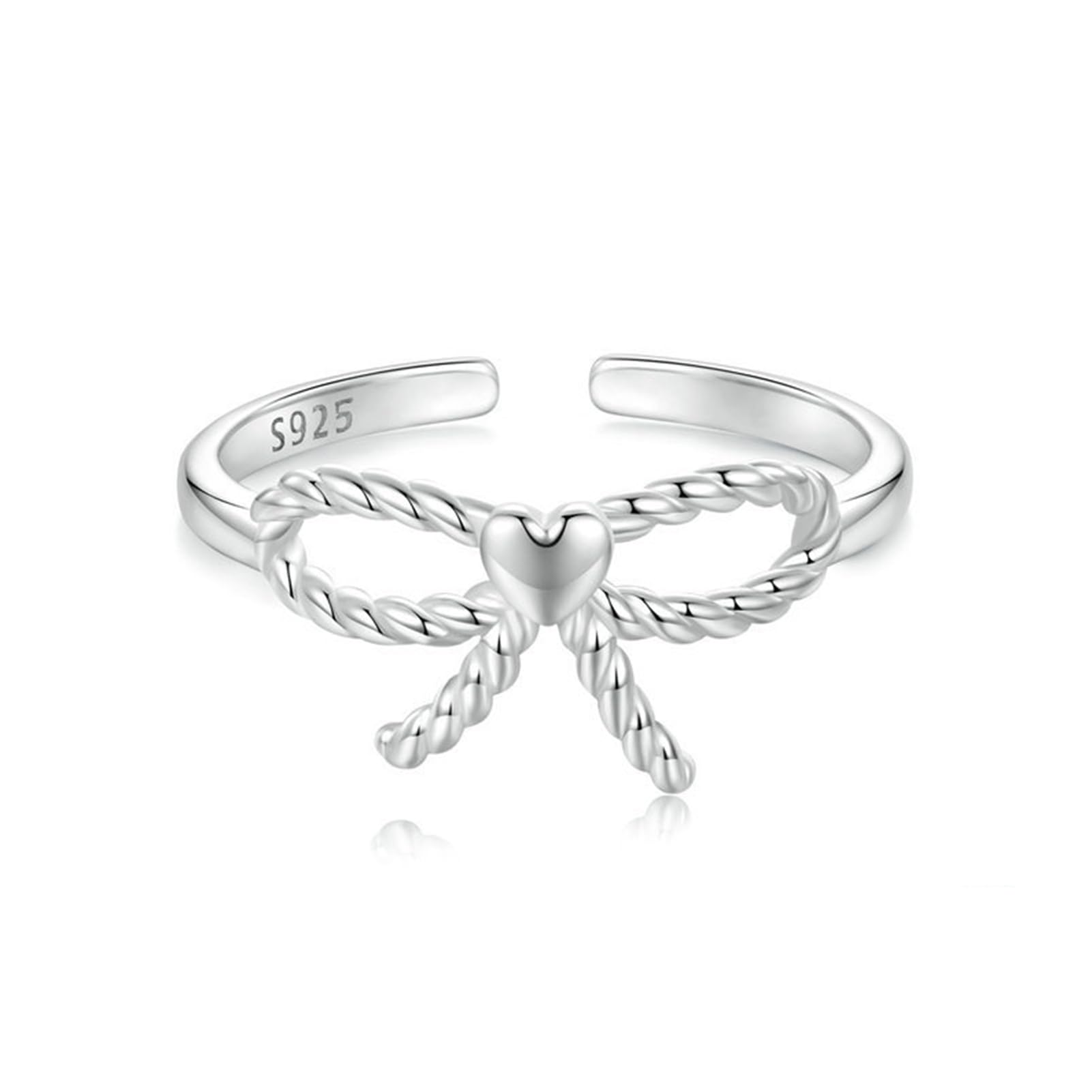 Bague ouverte réglable en argent pour femmes et accessoire de mariage