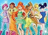Hochwertig und ohne Zusätze Winx Club Tortenaufleger, Rechteckig A4 - Geburtstag Tortenbild Zuckerbild Tortenplatte Oblate Kuchenzuckerplatte