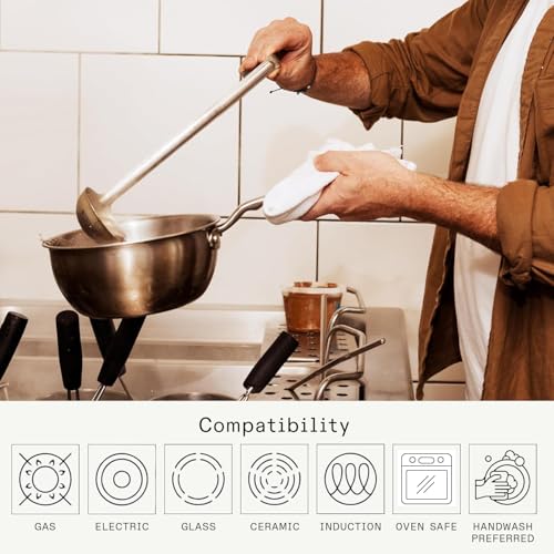 Image of Made In Cookware - 2 Quart Stainless Steel Saucier Pan - 5 Ply Stainless Clad - Professional Cookware - Crafted in Italy - Induction Compatible